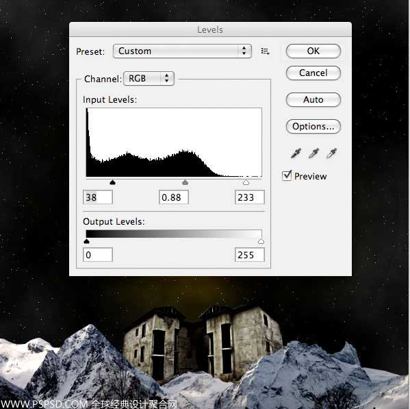 Photoshop合成诗意梦幻的月全食效果图