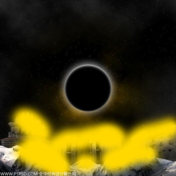 Photoshop合成诗意梦幻的月全食效果图