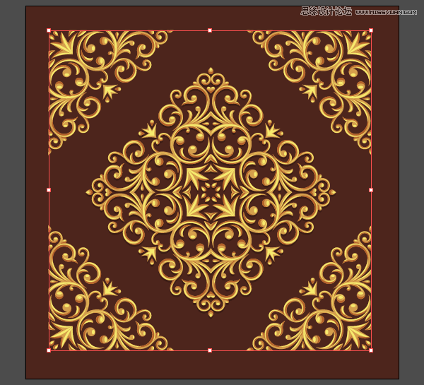 Illustrator绘制典雅时尚的欧式立体花纹,PS教程,思缘教程网