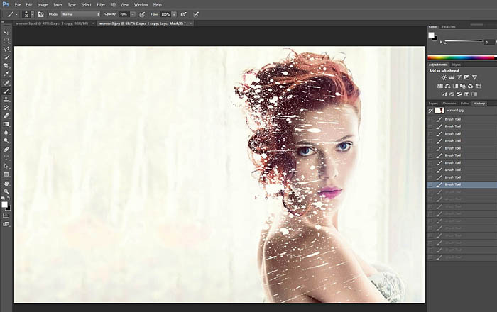 教你用ps制作漂亮的碎化特效人像照片