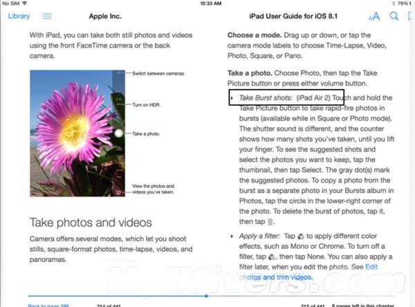 iPad用户手册意外泄密 ipad air2、mini3配置确定”