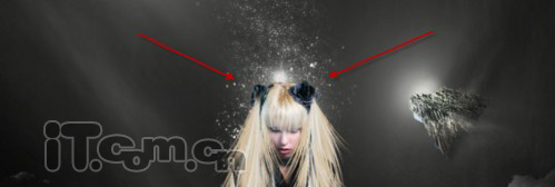 用PS合成坐在火焰云彩上的魔法女孩照片