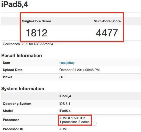 ipad air2跑分多少？苹果ipad air2跑分及配置评测”