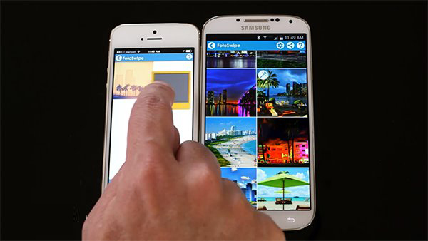 ios和安卓之间轻轻滑动分享照片的应用 FotoSwipe