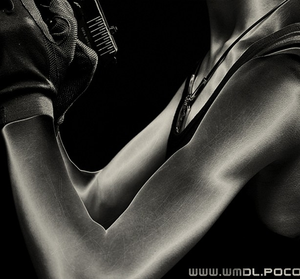 Photoshop简单打造超酷的黑白金属质感效果教程