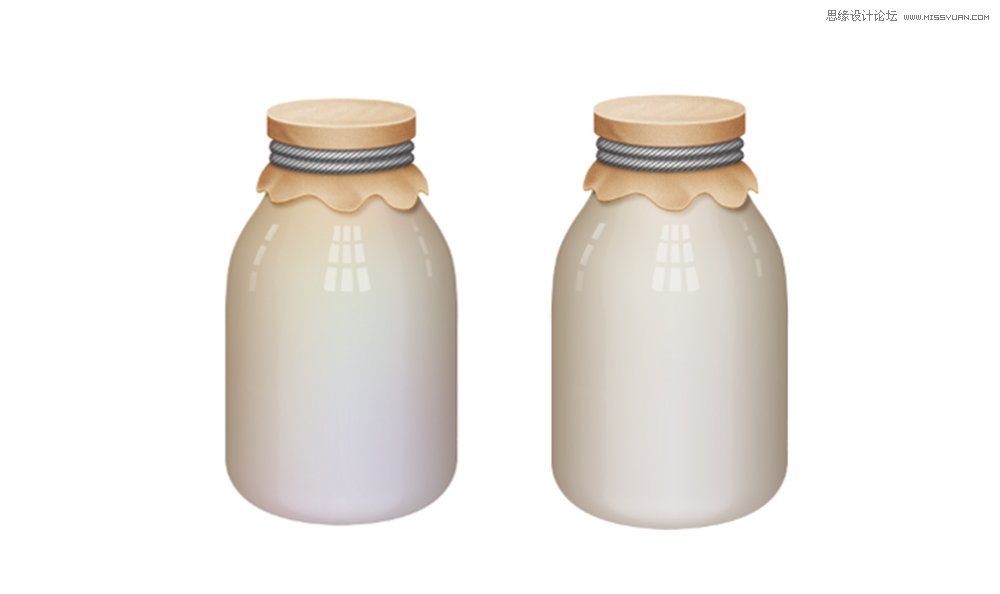 Photoshop鼠绘超逼真的立体玻璃奶瓶效果图