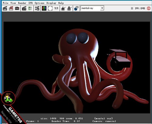 MAYA制作可爱卡通墨鱼 脚本之家 MAYA建模教程