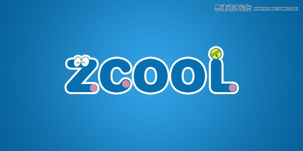 Photoshop制作可爱的哆啦A梦卡通艺术字