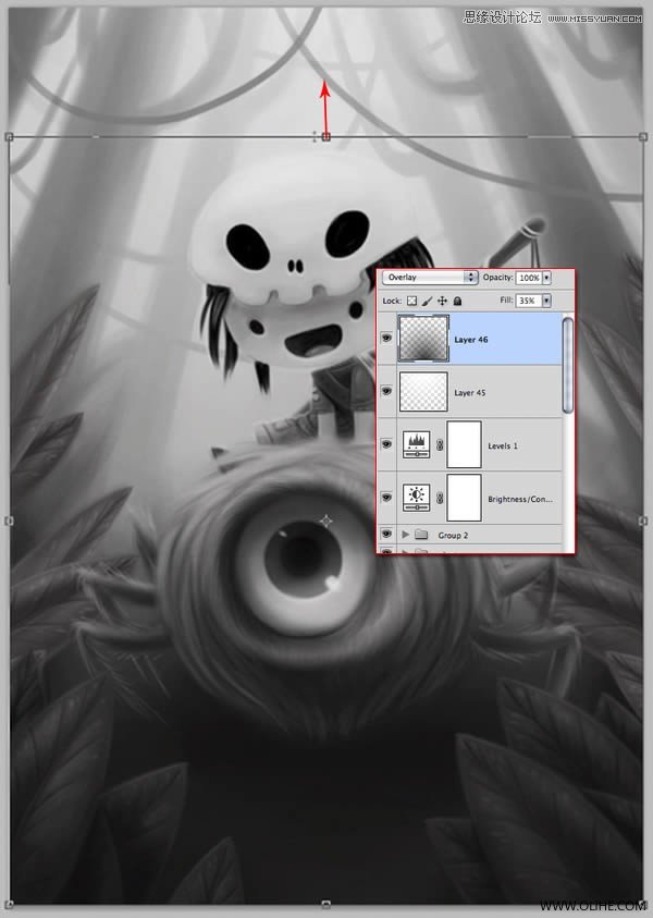 Photoshop绘制一幅骑在宠物蜘蛛上的孩子奇幻插画教程