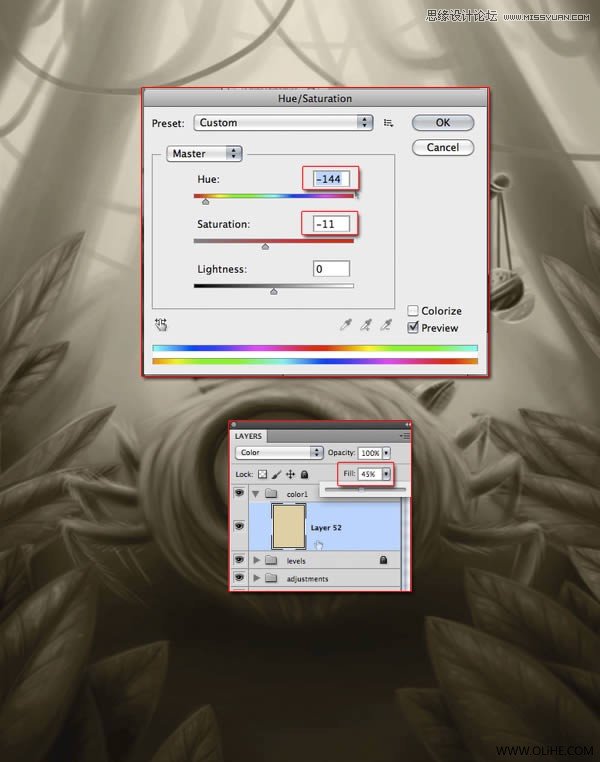 Photoshop绘制一幅骑在宠物蜘蛛上的孩子奇幻插画教程