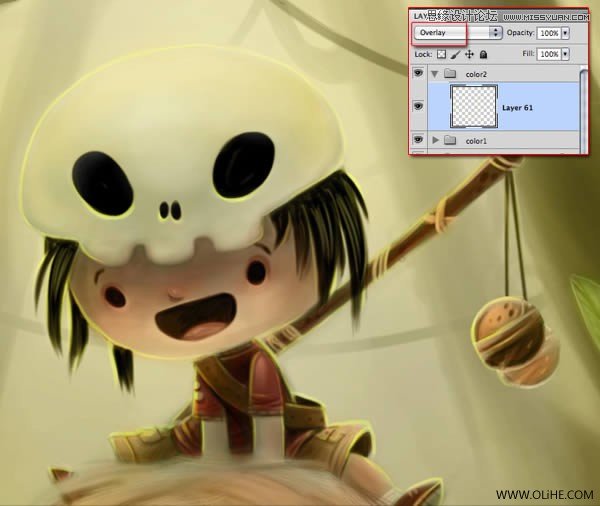 Photoshop绘制一幅骑在宠物蜘蛛上的孩子奇幻插画教程