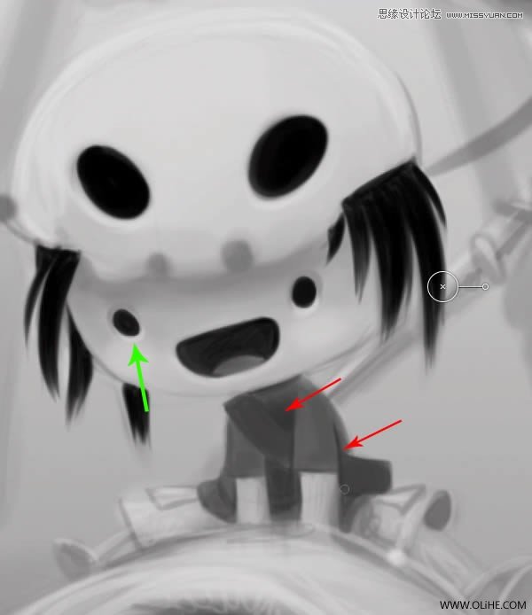 Photoshop绘制一幅骑在宠物蜘蛛上的孩子奇幻插画教程