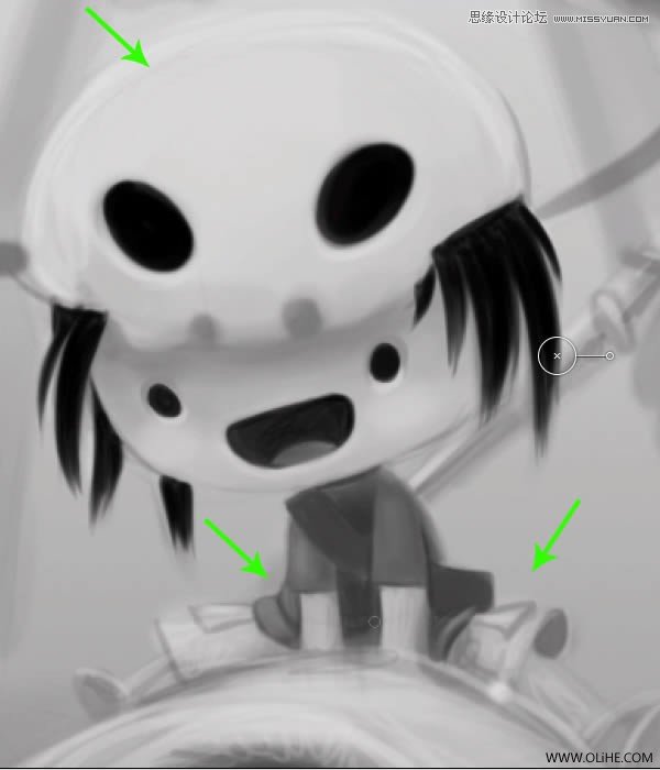 Photoshop绘制一幅骑在宠物蜘蛛上的孩子奇幻插画教程