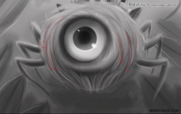 Photoshop绘制一幅骑在宠物蜘蛛上的孩子奇幻插画教程