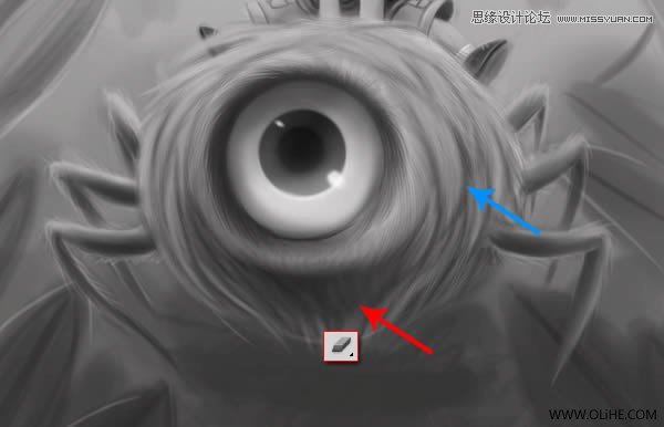 Photoshop绘制一幅骑在宠物蜘蛛上的孩子奇幻插画教程