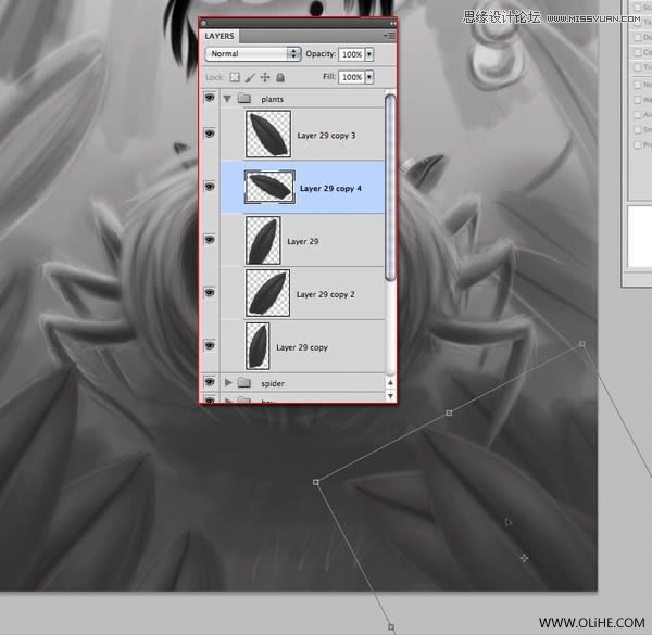Photoshop绘制一幅骑在宠物蜘蛛上的孩子奇幻插画教程