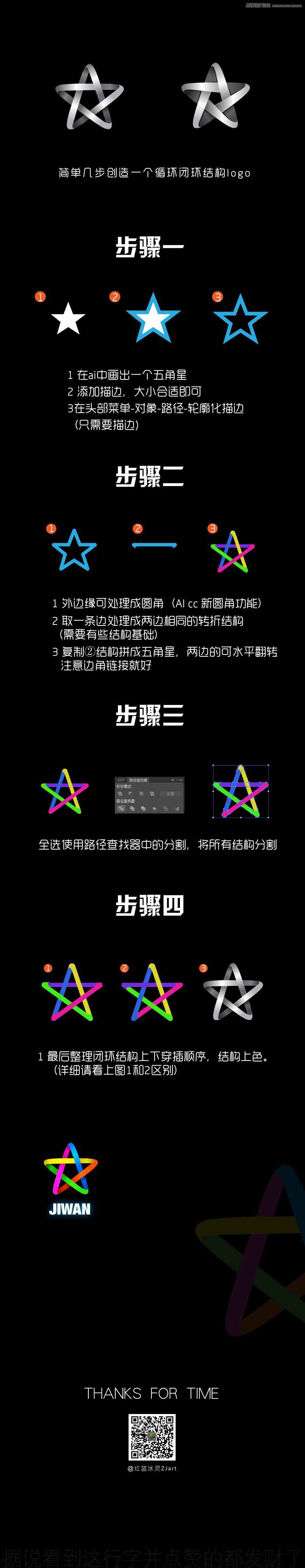 Illustrator绘制金属质感的五角星LOGO,PS教程,思缘教程网