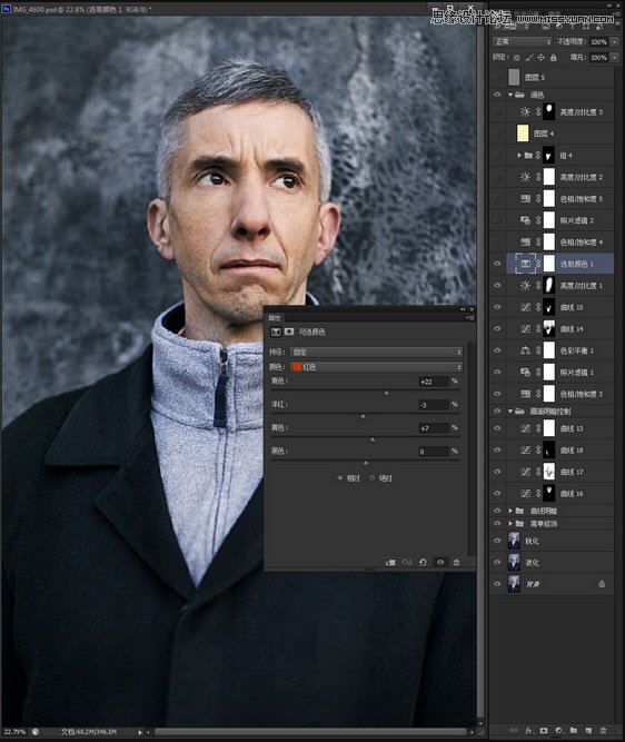 Photoshop调出欧美男士照片超质感的时尚冷色调效果