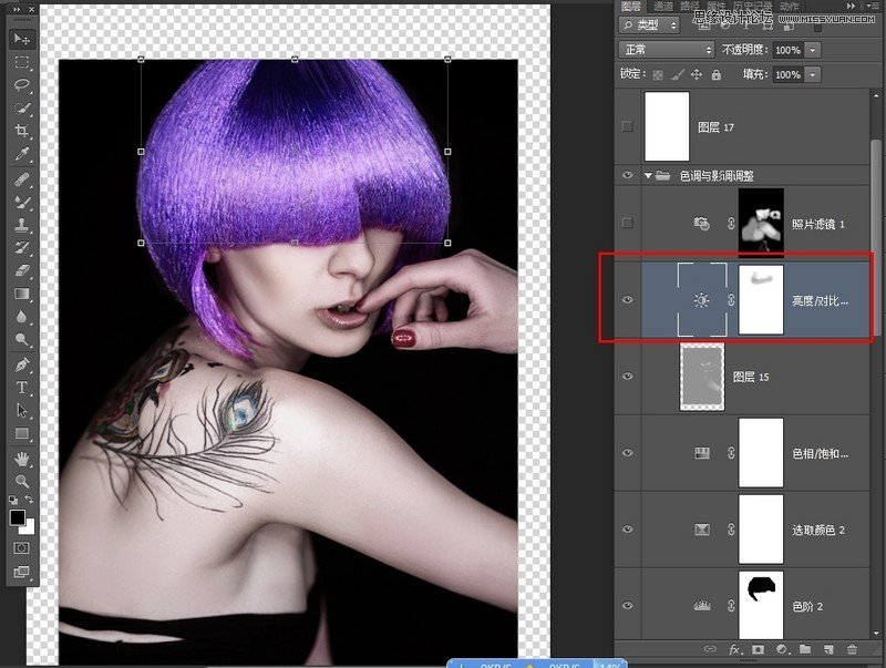 Photoshop调出欧美人像模特金属质感的完美肤色效果