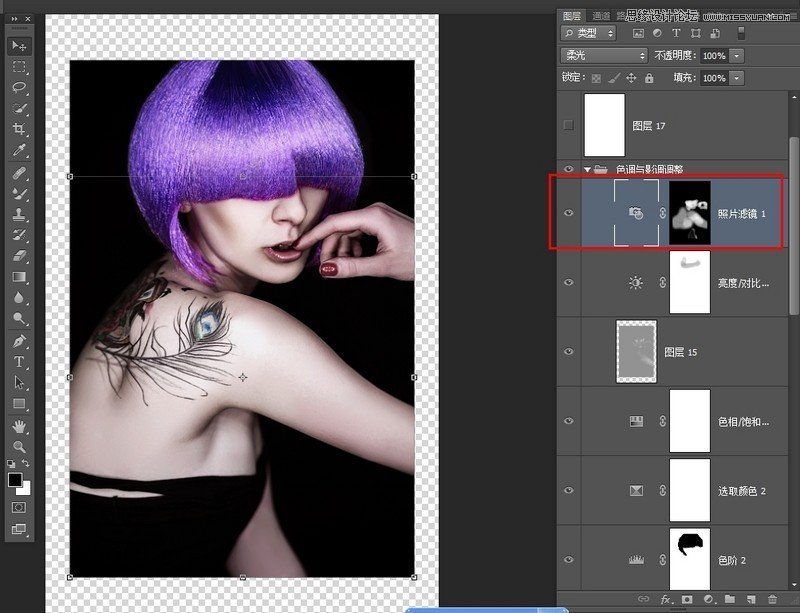 Photoshop调出欧美人像模特金属质感的完美肤色效果