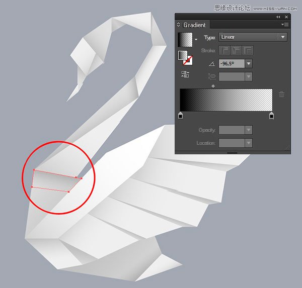 Illustrator绘制折纸风格的天鹅图标教程,PS教程,思缘教程网