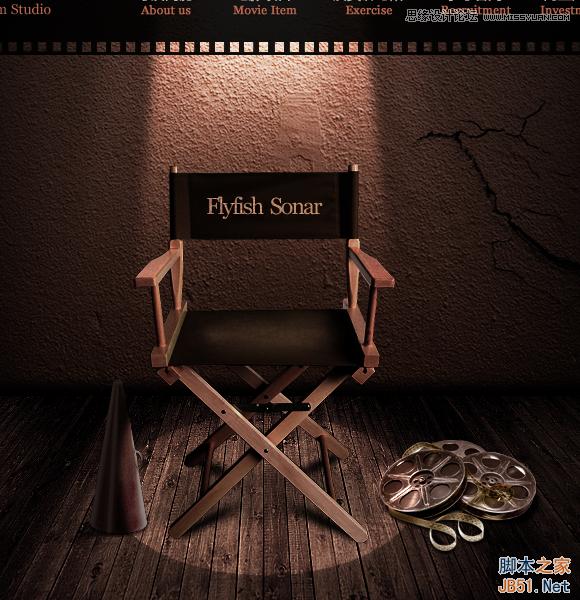 Photoshop设计怀旧孤独风格的电影网站首页模板教程