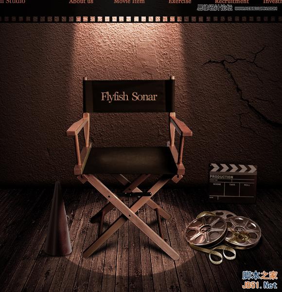 Photoshop设计怀旧孤独风格的电影网站首页模板教程