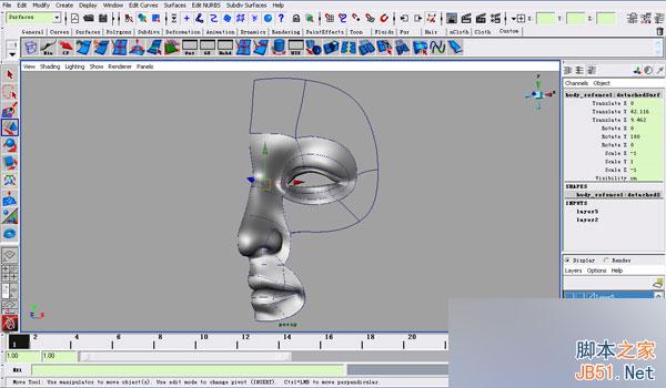 MAYA NURBS制作高精度生物模型详解 脚本之家 MAYA建模教程