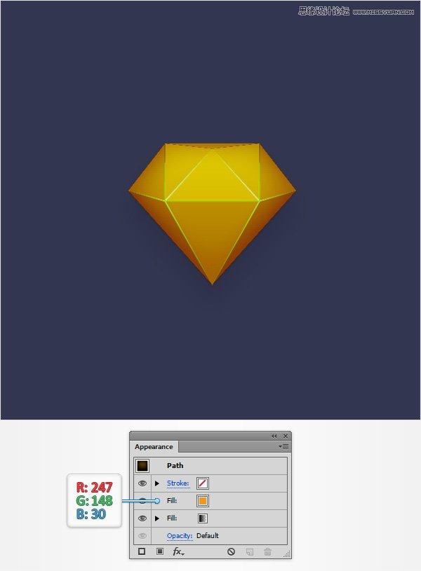 illustrator繪製立體逼真的鑽石圖標教程