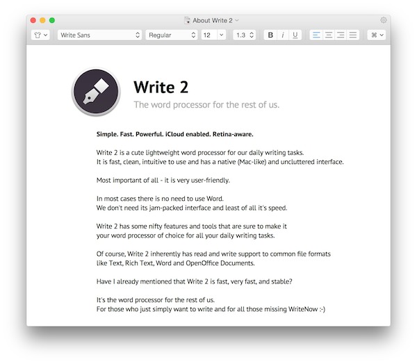 write for mac V2.4 苹果电脑版