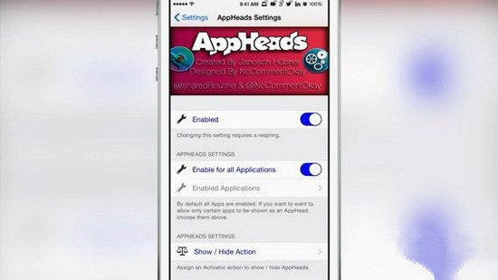 iOS8越狱插件推荐 让多任务随时存在的AppHeads