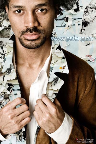 PS合成背景超酷的个性帅气外国男生照片
