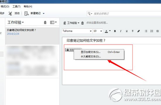印象笔记怎么加密？印象笔记加密教程5