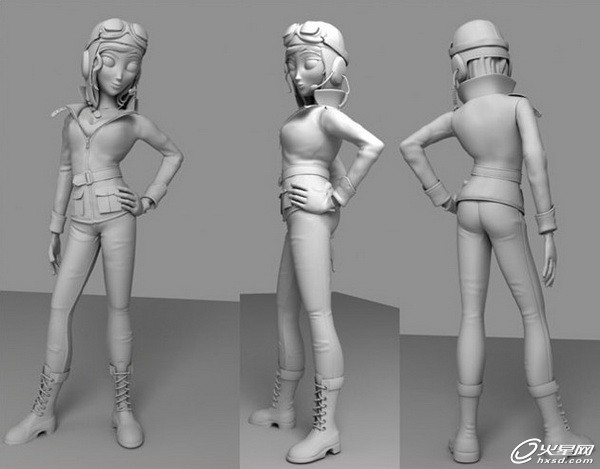 3DSMAX制作卡通女飞行员角色 脚本之家 3DSMAX角色教程