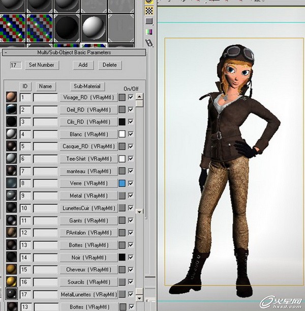 3DSMAX制作卡通女飞行员角色 脚本之家 3DSMAX角色教程