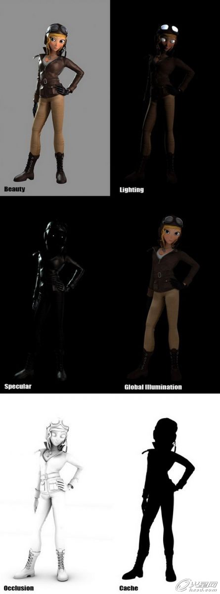 3DSMAX制作卡通女飞行员角色 脚本之家 3DSMAX角色教程