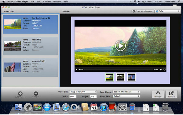 HTML5 Video Player for Mac V1.0.0 苹果电脑版