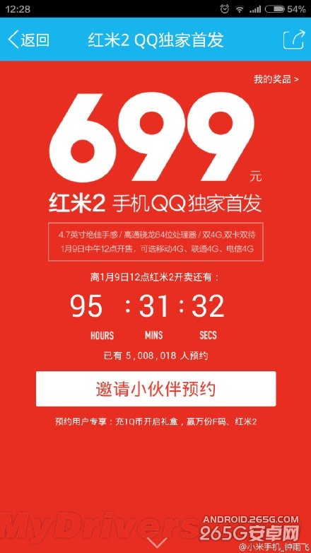 699元红米2预约量曝光：这也太疯狂了！