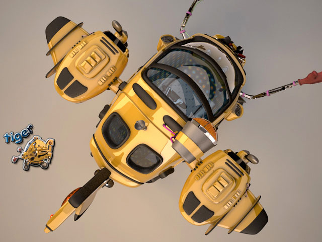 3DSMAX打造小黄蜂卡通飞行器 脚本之家 3DSMAX建模教程