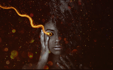 PS合成一个恐怖的火焰眼球少女