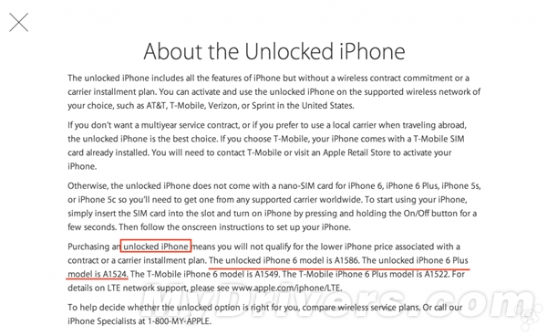 iPhone 6/6 Plus官方无锁版确认：三网通吃