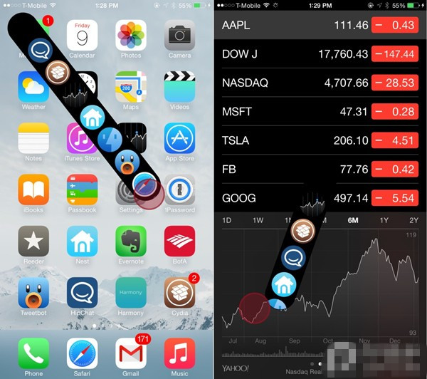应用切换新神器：只需点击拖拽的AppButton插件