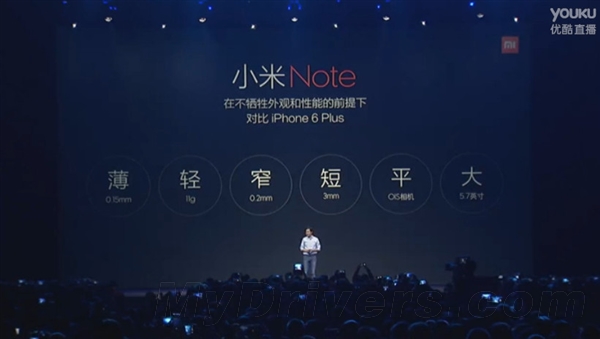 亮了！小米Note对比iPhone 6 Plus