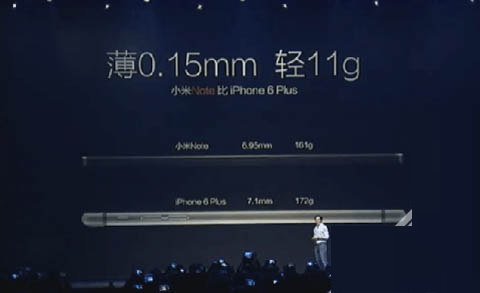 秒杀iPhone6 Plus，小米Note震撼发布