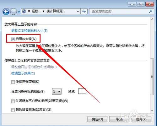 win7系统如何关闭开机自动启动的放大镜