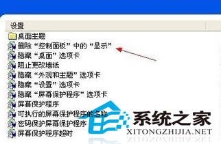  如何禁止WinXP控制面板中的“显示”功能