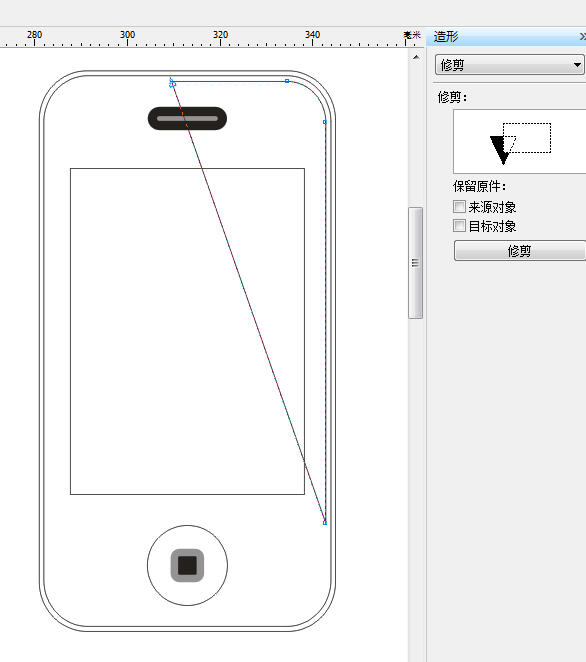 CDR绘制简洁IPHONE4手机教程 脚本之家 CDR实例教程8.jpg