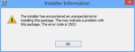 Win8安装程序出现2502、2503错误该怎么办？”