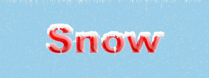 PS制作漂亮的圣诞冰积雪字体教程”