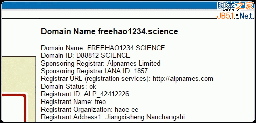 register.science查询Whois